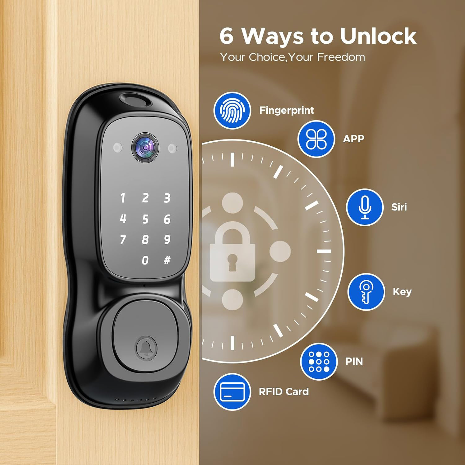 Tuya Wifi Smart Door Lock ‎Cam - огляд і ціна Electronics & Gadgets Starting With T
