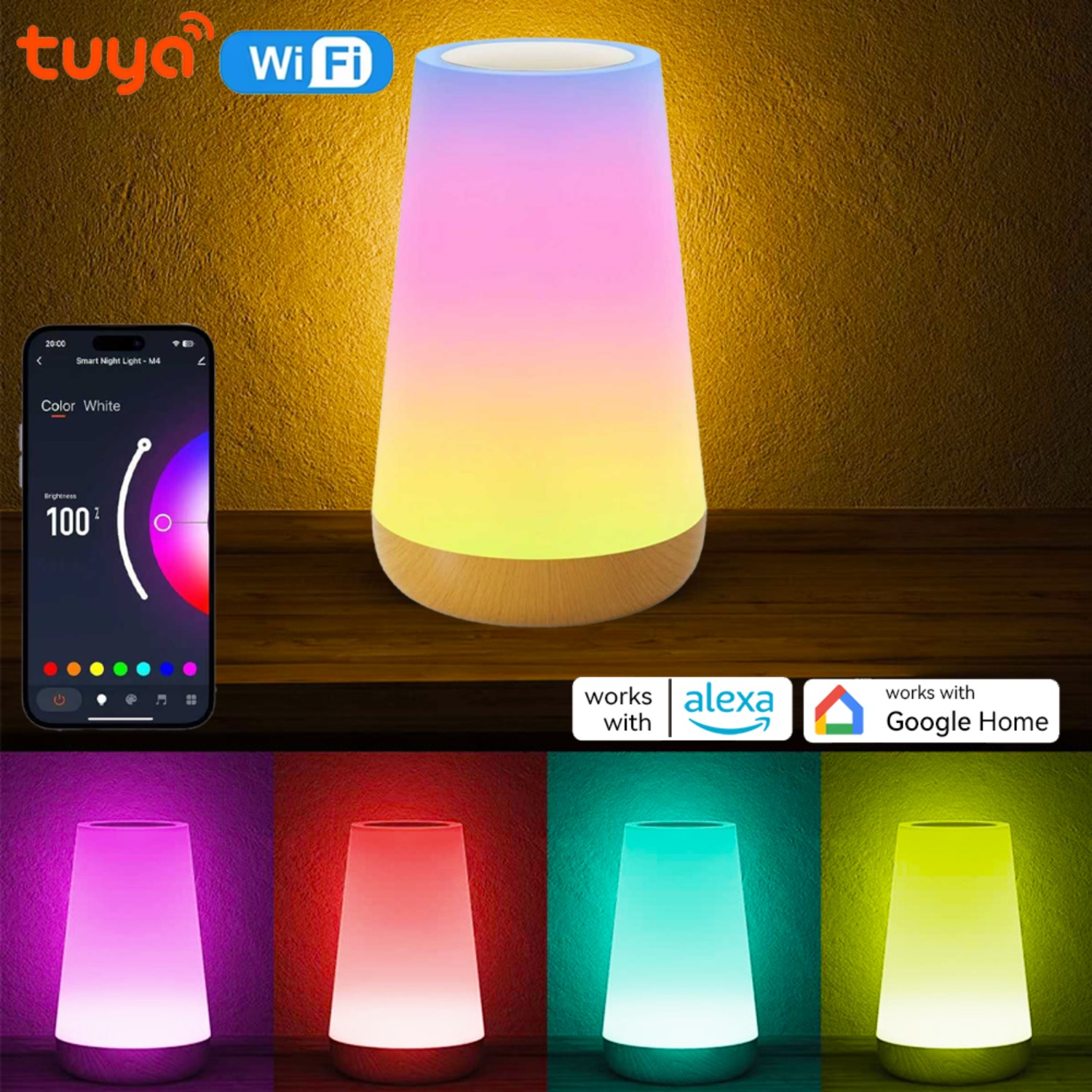 USB Rechargeable Tuya WiFi Sma - огляд і ціна Rgb Desk Lamp Smart