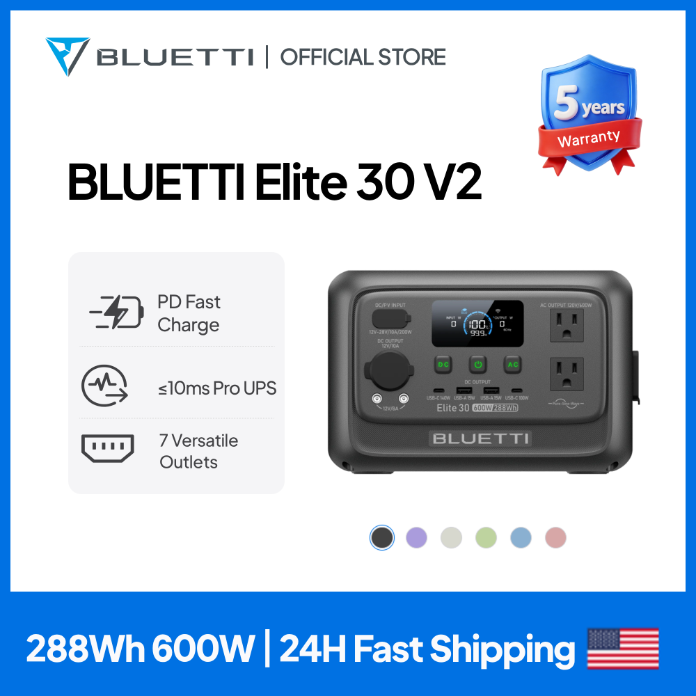 【Renew】BLUETTI Elite 30 V2 Por - огляд і ціна Solar Powered Charger