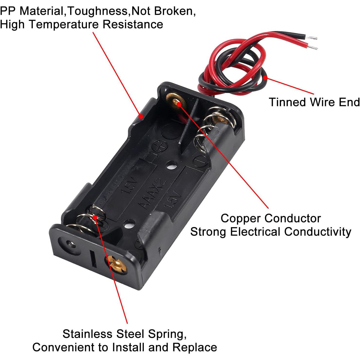 10pcs AAA Battery Holder 2X 1. - огляд і ціна Unique Electronics Gadgets