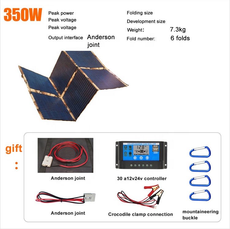 350W Flexible Monocrystalline  - огляд і ціна Solar Powered Charger