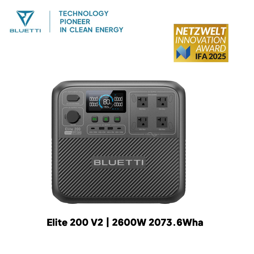 【Renew】BLUETTI Elite 200 V2 Po - огляд і ціна Solar Powered Charger