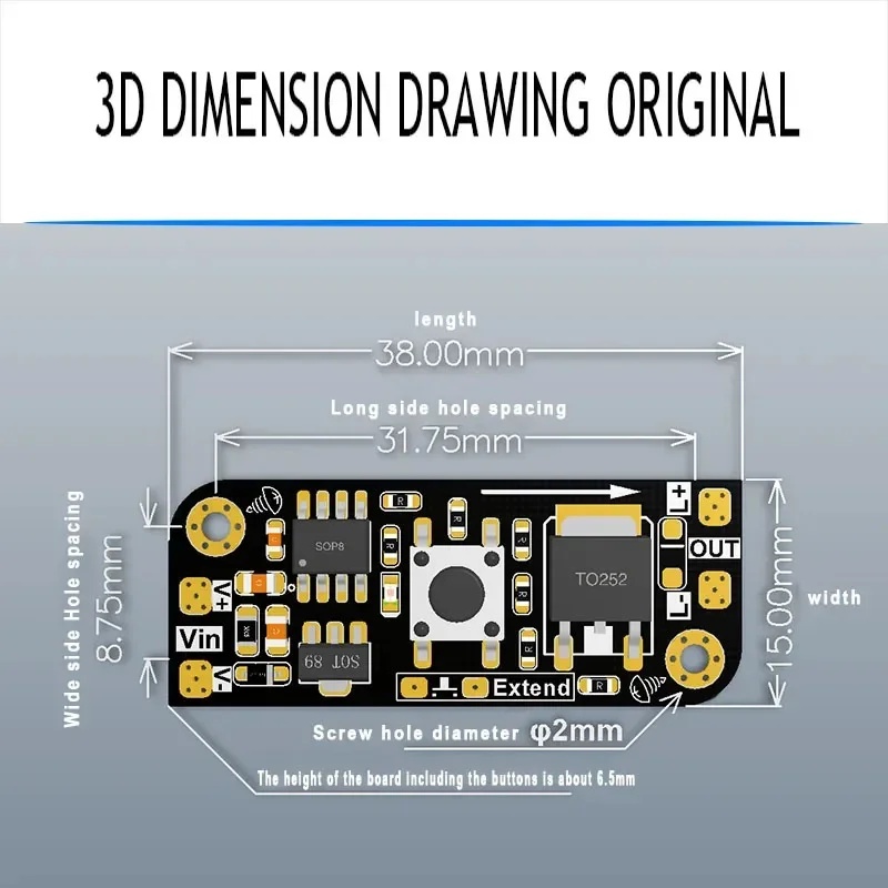 Micro Button Dimming Board Key - огляд і ціна Electronics & Gadgets Starting With T
