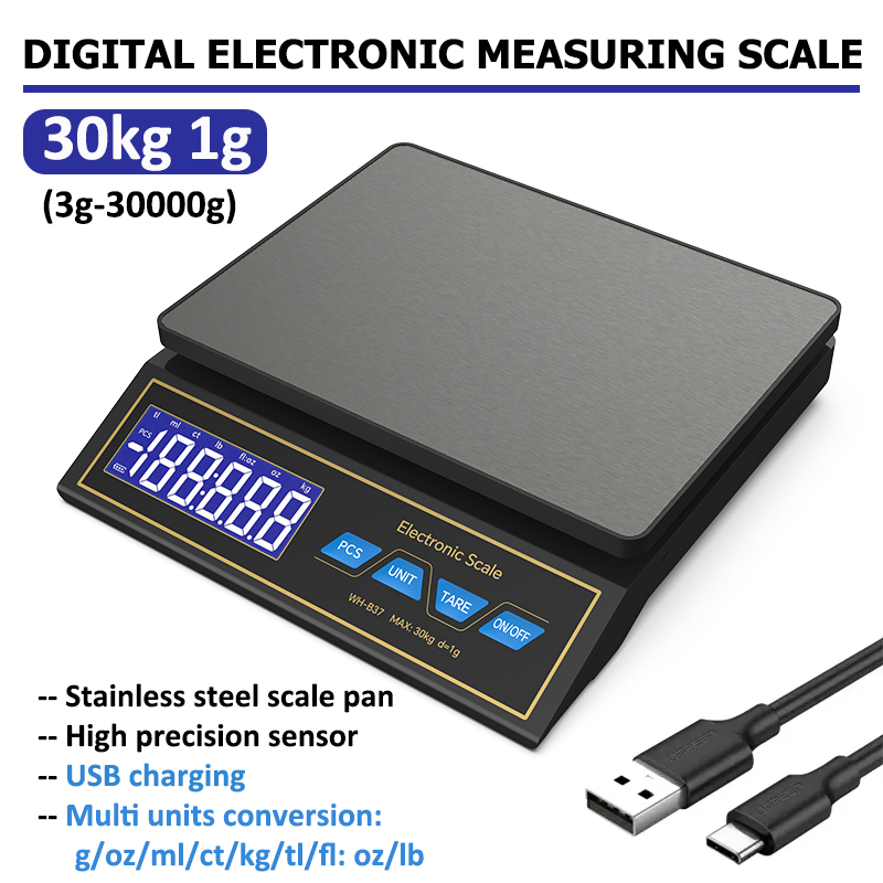 LCD Digital Kitchen Scale 30kg - огляд і ціна Unique Electronics Gadgets