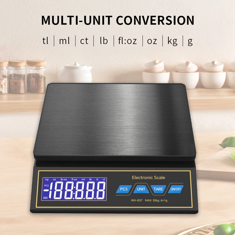 LCD Digital Kitchen Scale 30kg - огляд і ціна Unique Electronics Gadgets
