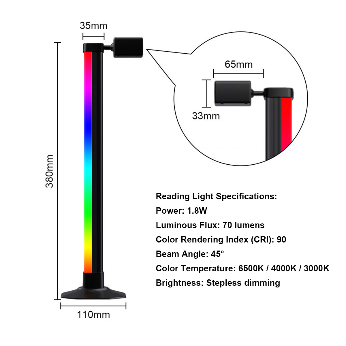 Smart Light Bar LED RGB Music  - огляд і ціна Rgb Desk Lamp Smart